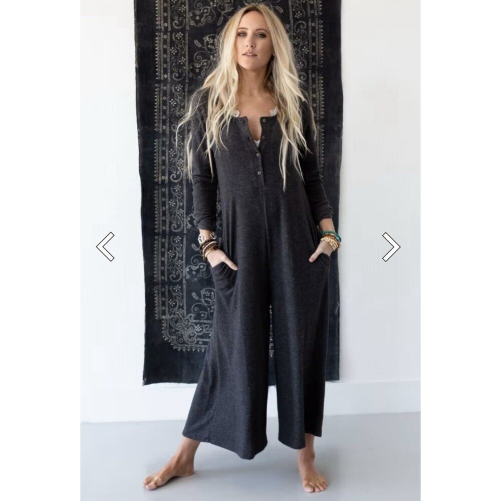 Three Bird Nest Women's Simply Comfort Jumpsuit Size X Large Grey